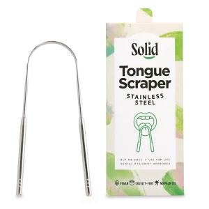 tongue scraper stainless steel - solid