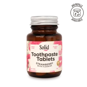 Strawberry Toothpaste Tablets + Fluoride - 60 tablet bottle