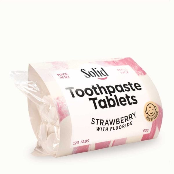 Strawberry Toothpaste Tablets + Fluoride - Image 3