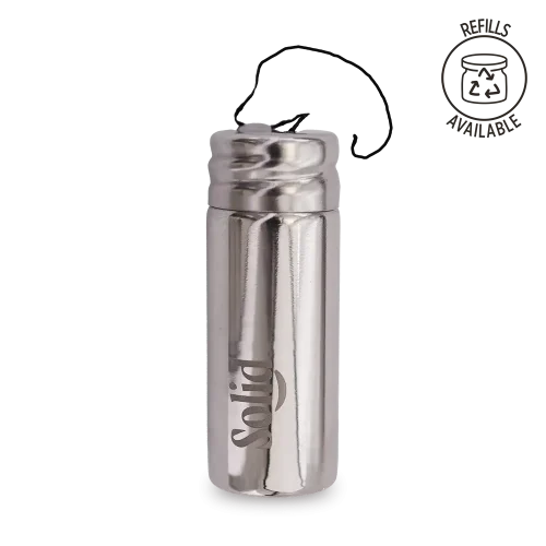 solid metal dental floss dispenser refillable and eco friendly