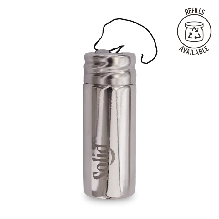 solid metal dental floss dispenser refillable and eco friendly
