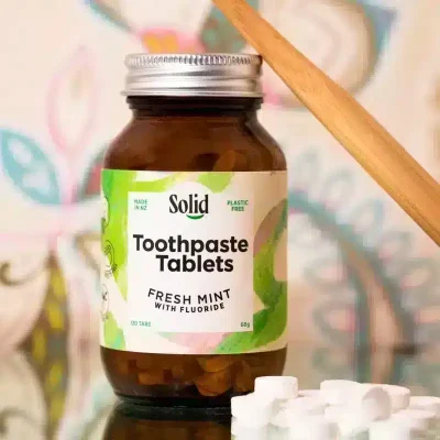 Solid toothpaste tablets