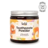 solid orange toothpaste powder jar - plastic free