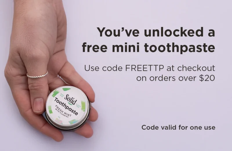 Use code FREETTP at checkout on orders over $20. Code can only be used once